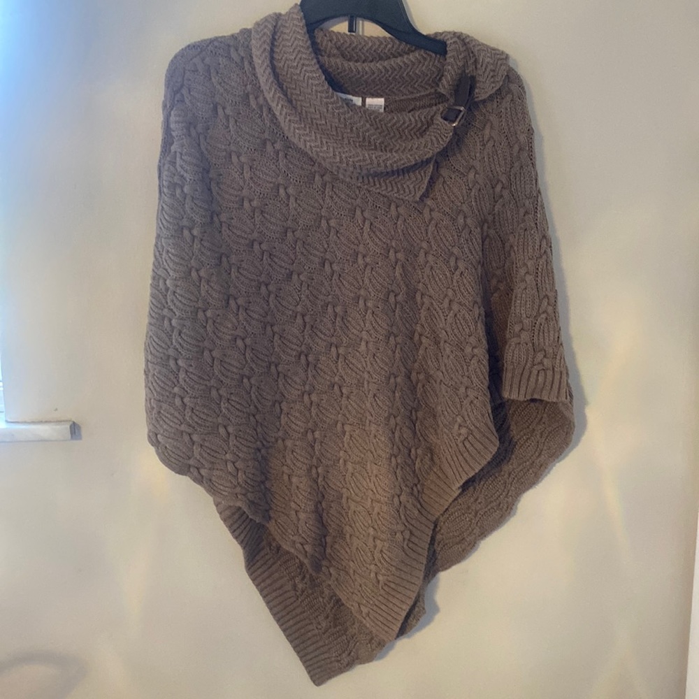 Knit poncho